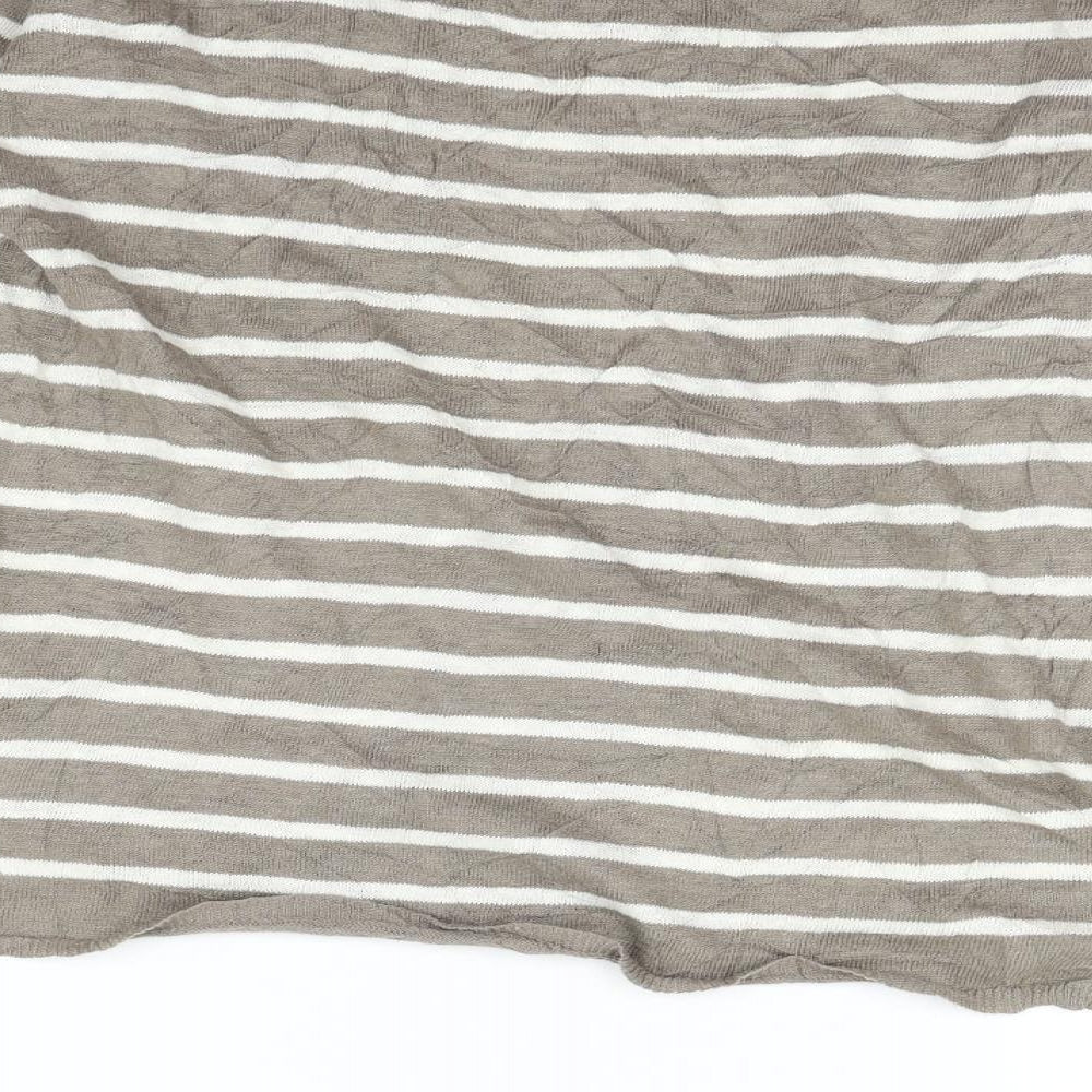 Mango Womens Beige Striped Pullover Jumper Size S