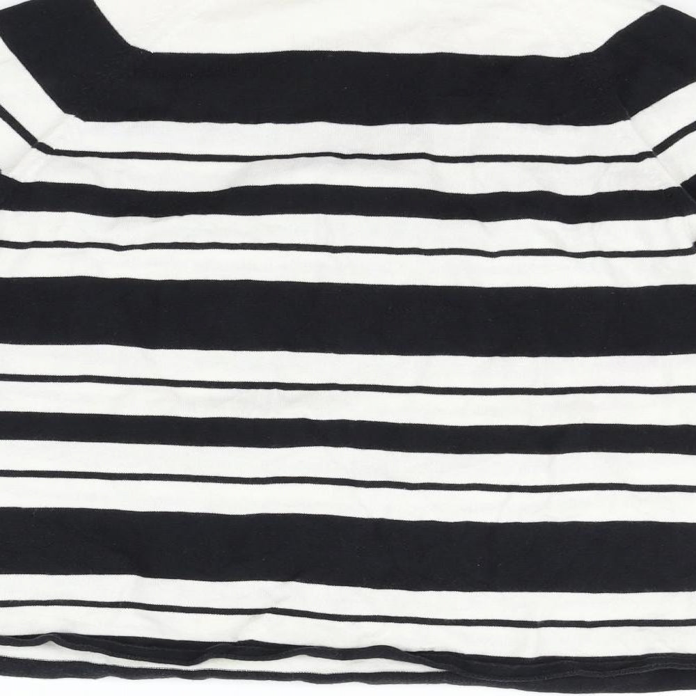 Marks & Spencer Womens Silver Striped Pullover Jumper Size S