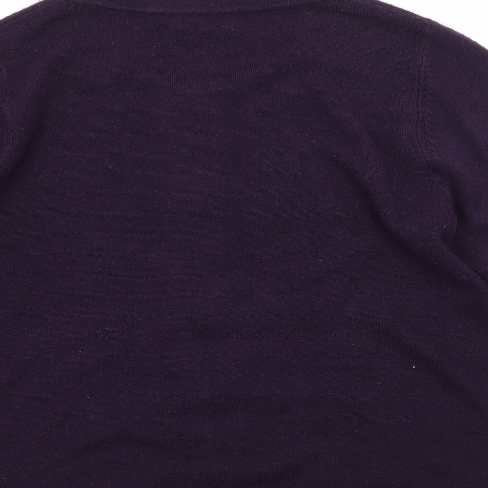 F&F Womens Purple Knit Cardigan Jumper Size 14