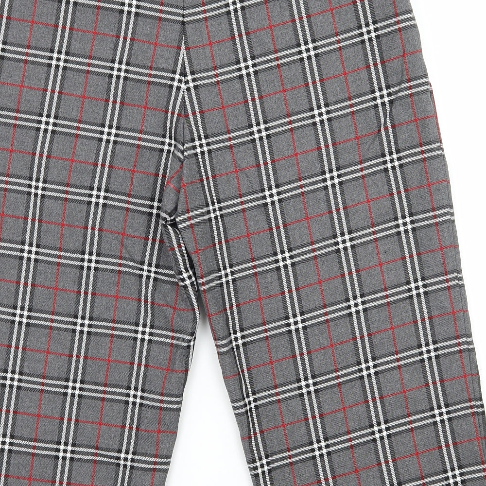 Confidence in Textiles Womens Grey Plaid Bermuda Shorts Size 30 in