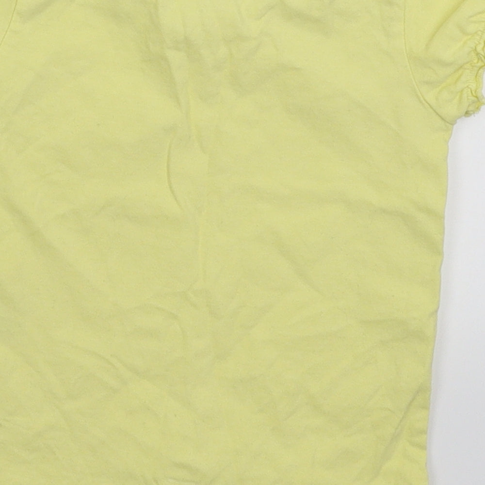 Nutmeg Girls Yellow Basic T-Shirt Size 3-4 Years