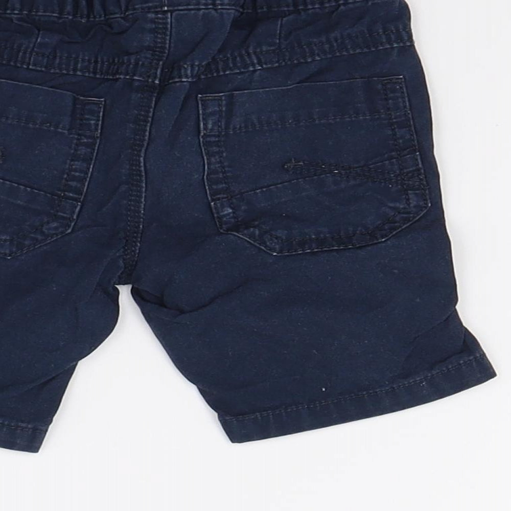 Next Boys Blue Cropped Trousers Size 6-9 Months