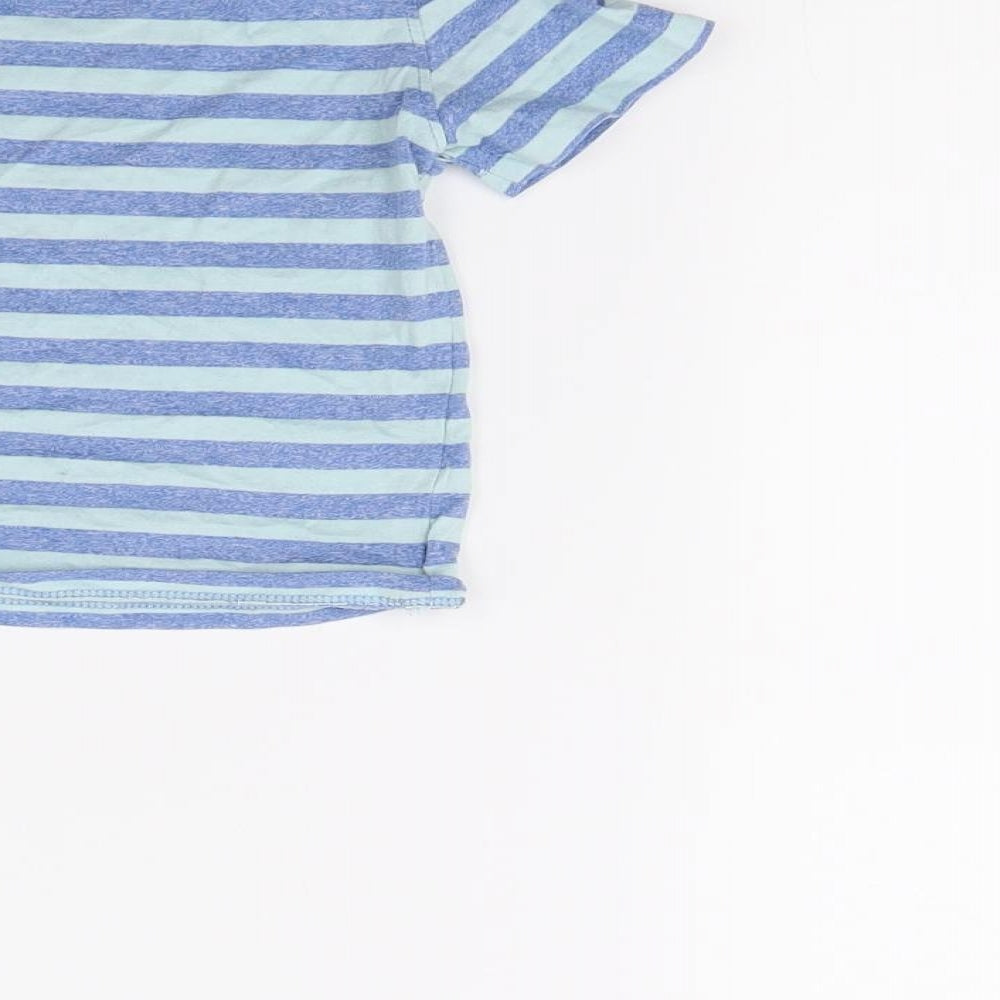 Primark Girls Blue Striped Basic T-Shirt Size 2-3 Years