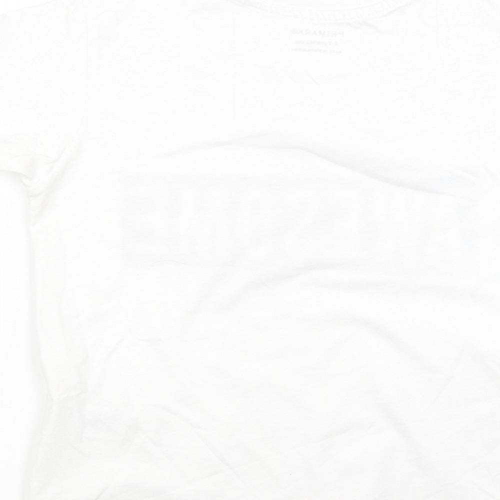 Primark Boys White Basic T-Shirt Size 6-7 Years