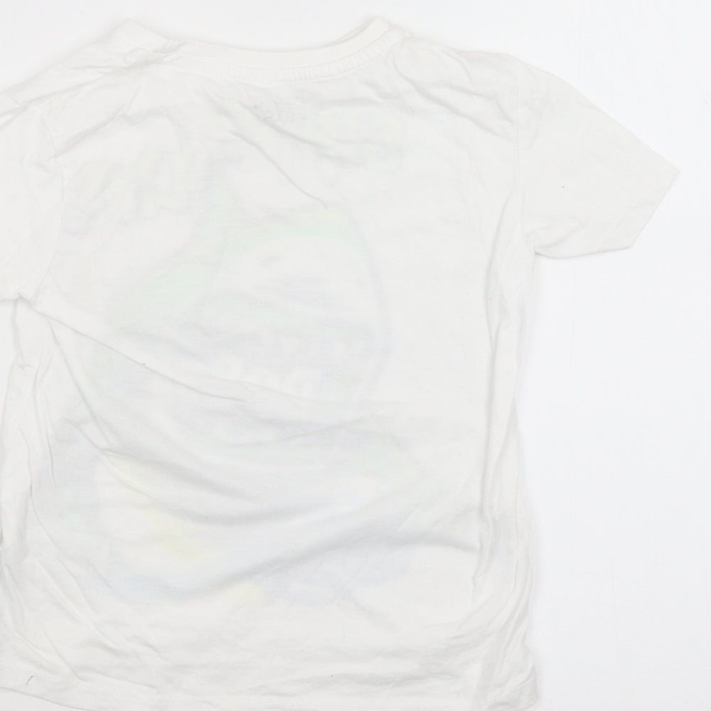 Pep&co Boys White Basic T-Shirt Size 6-7 Years - shark