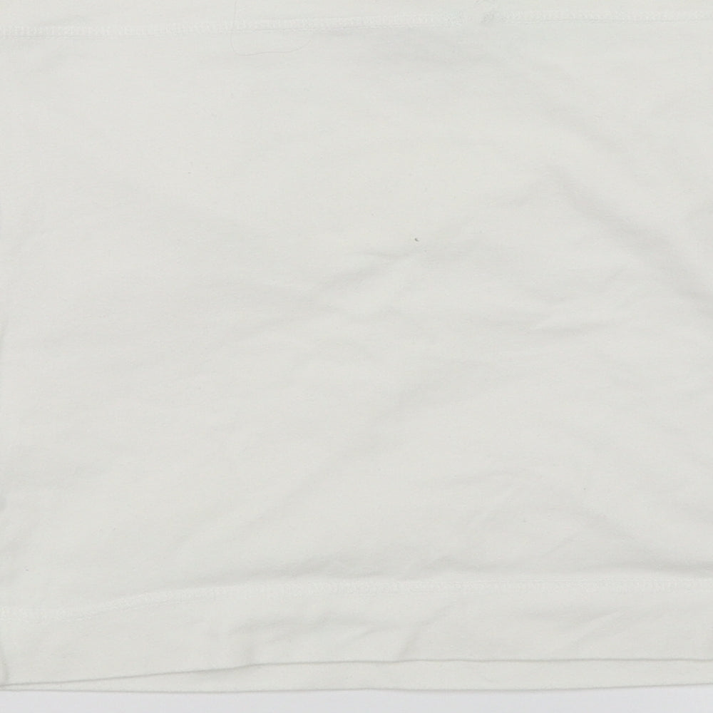 Brand and care label for Atmosphere women’s white basic tank, size UK 12