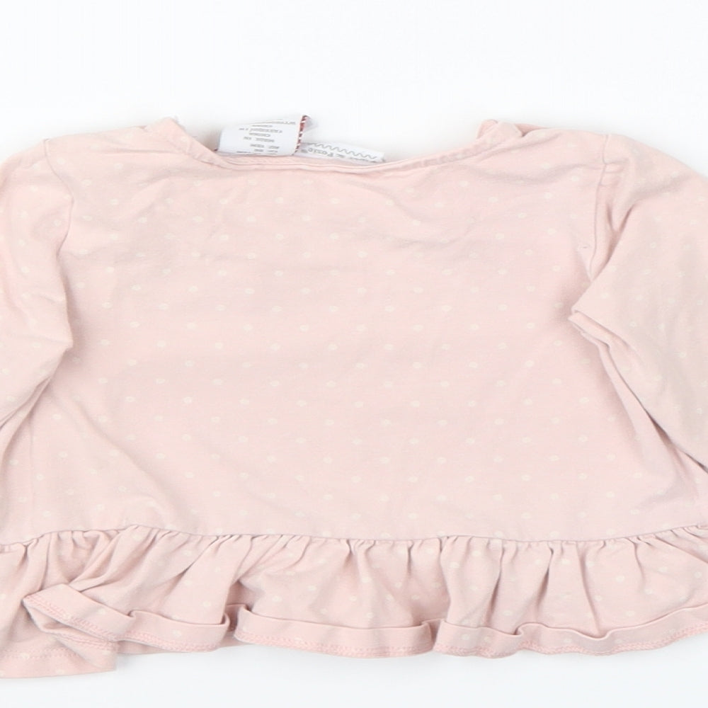 piper& posie Pink Spotted Basic T-Shirt Size 12-18 Months