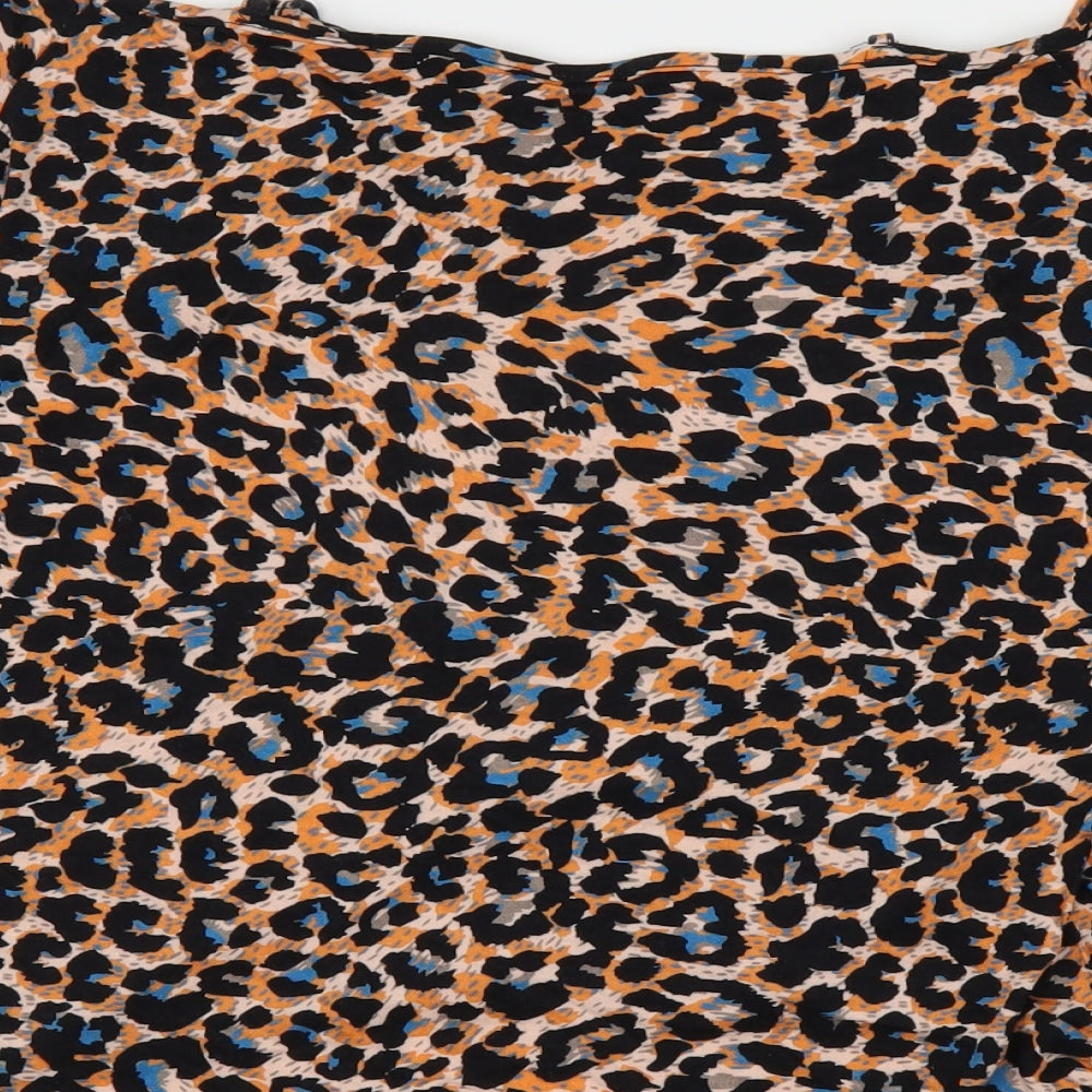 TU Womens Multicoloured Animal Print Basic Blouse Size 16