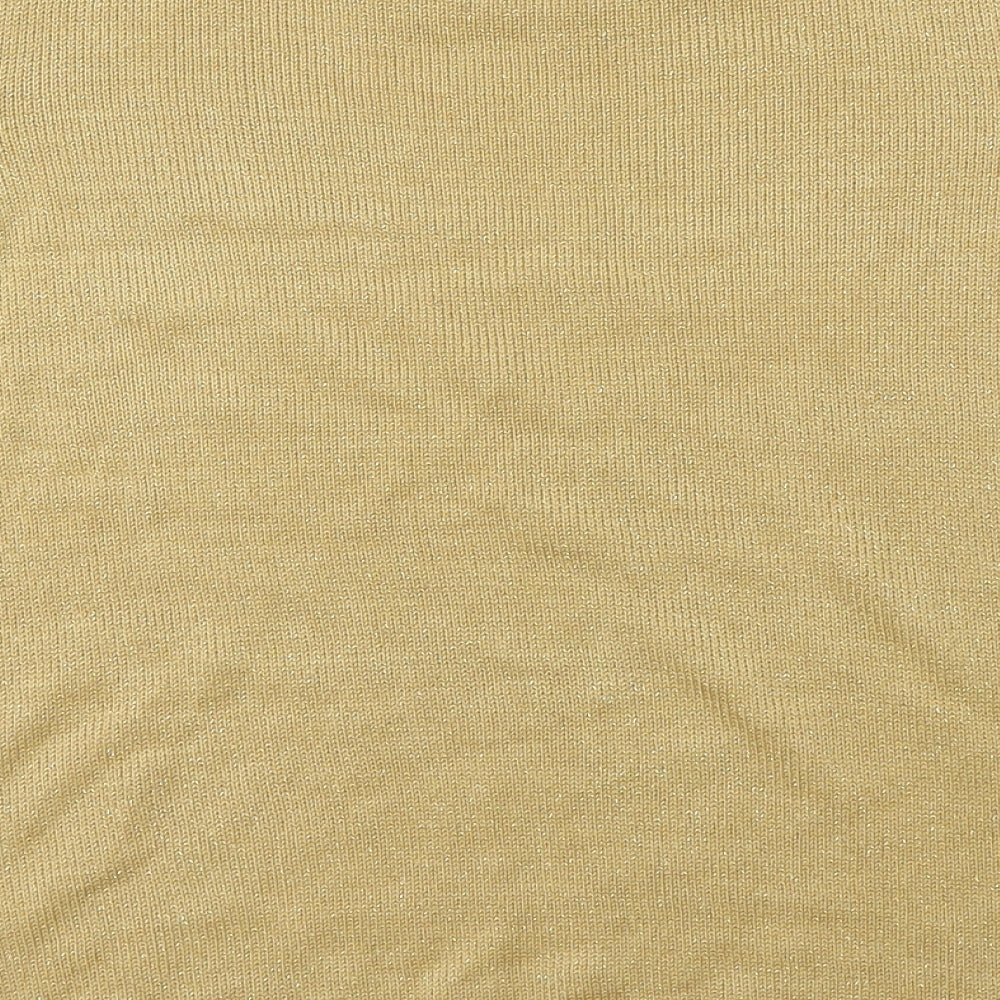 EWM Womens Gold Basic T-Shirt Size M