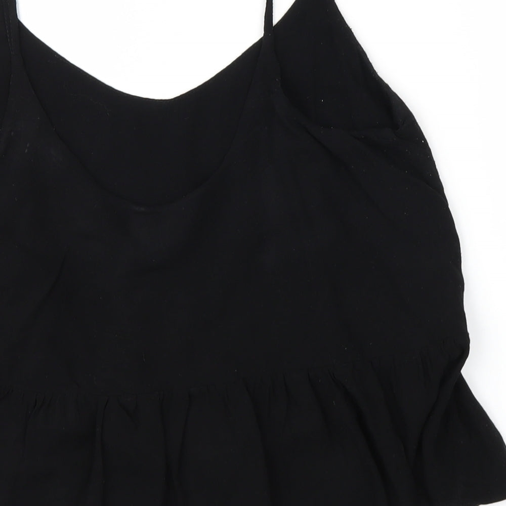 Topshop Womens Black Basic Blouse Size 8