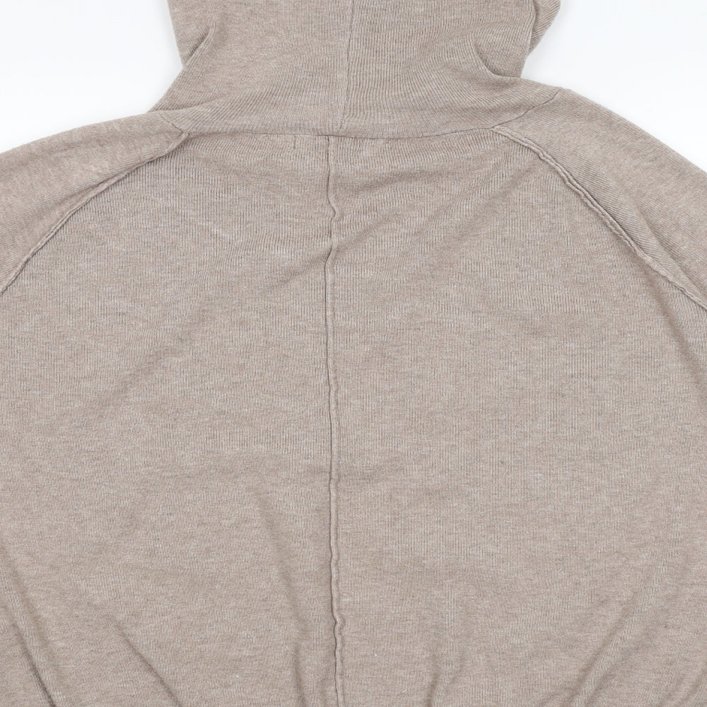 QED London Mens Brown Pullover Hoodie Size M