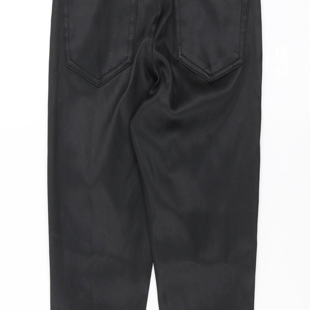Topshop Womens Black Trousers Size 28 L30 in