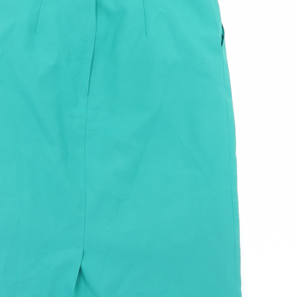 Preworn Womens Green A-Line Skirt Size 28 in