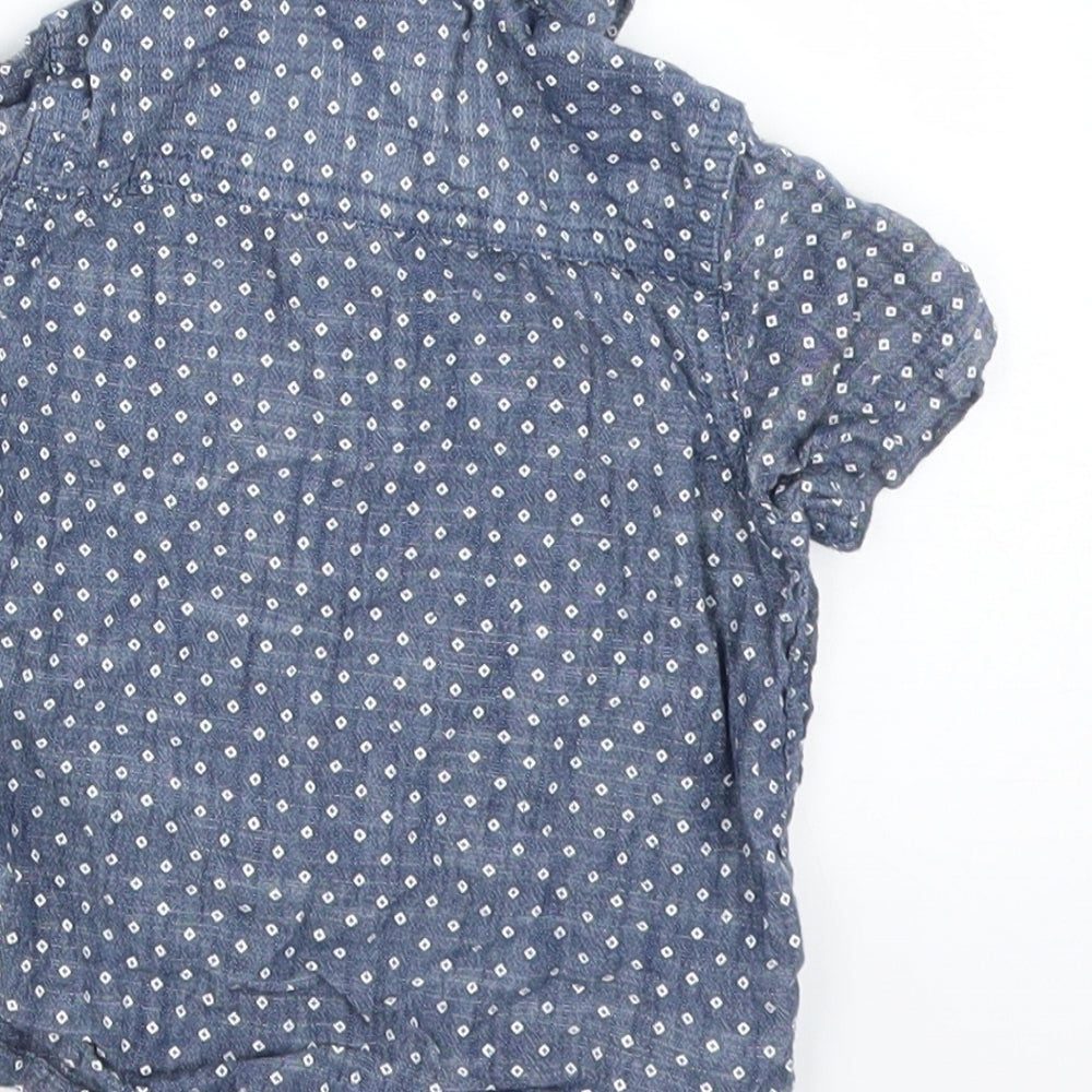 Rebel Baby Blue Polka Dot Basic Button-Up Size 9-12 Months