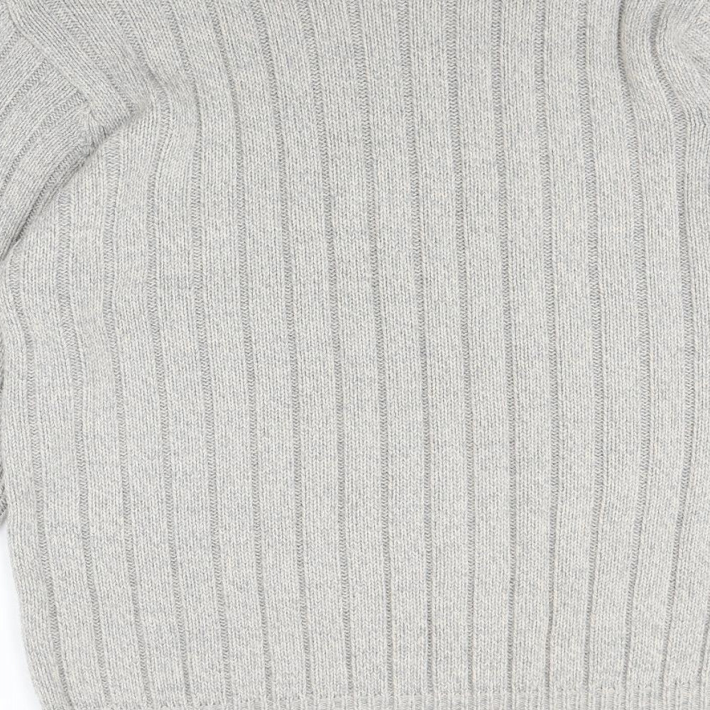 South Bay Mens Grey Knit Pullover Jumper Size L