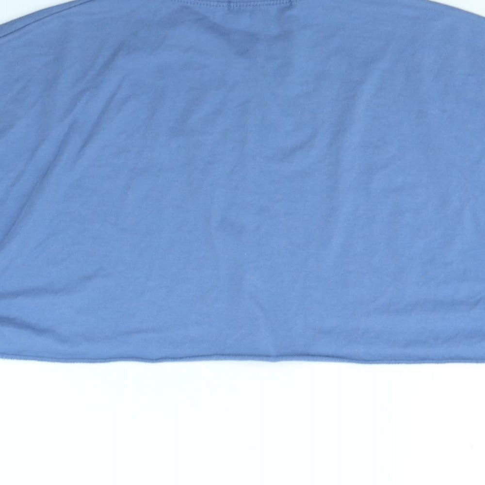 Missguided Womens Blue Cropped T-Shirt Size 8