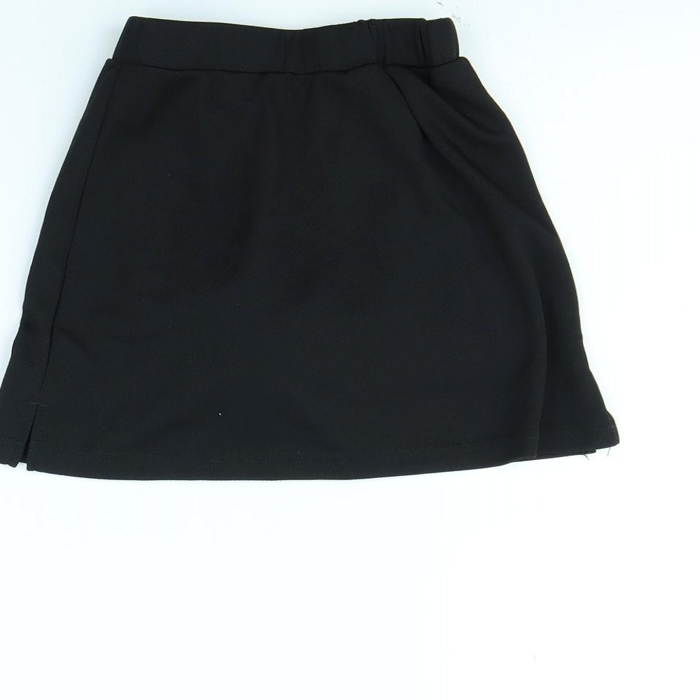 SPIRO Girls Black Mini Skort Size 5 Years