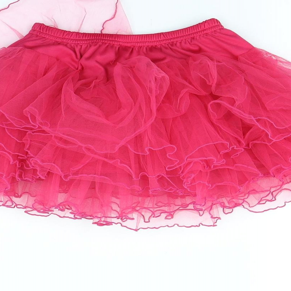 Preworn Girls Pink Flare Skirt Size S