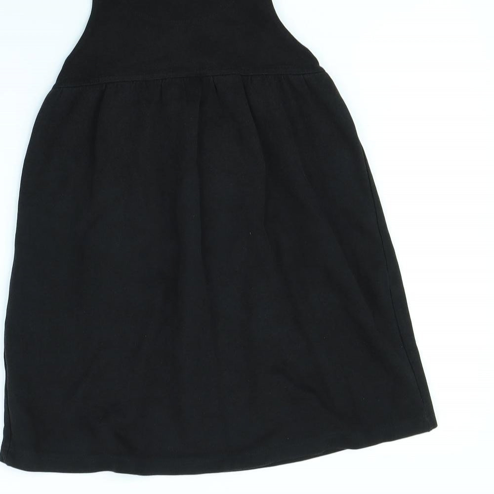 Top Class Girls Black Pinafore/Dungaree Dress Size 5 Years