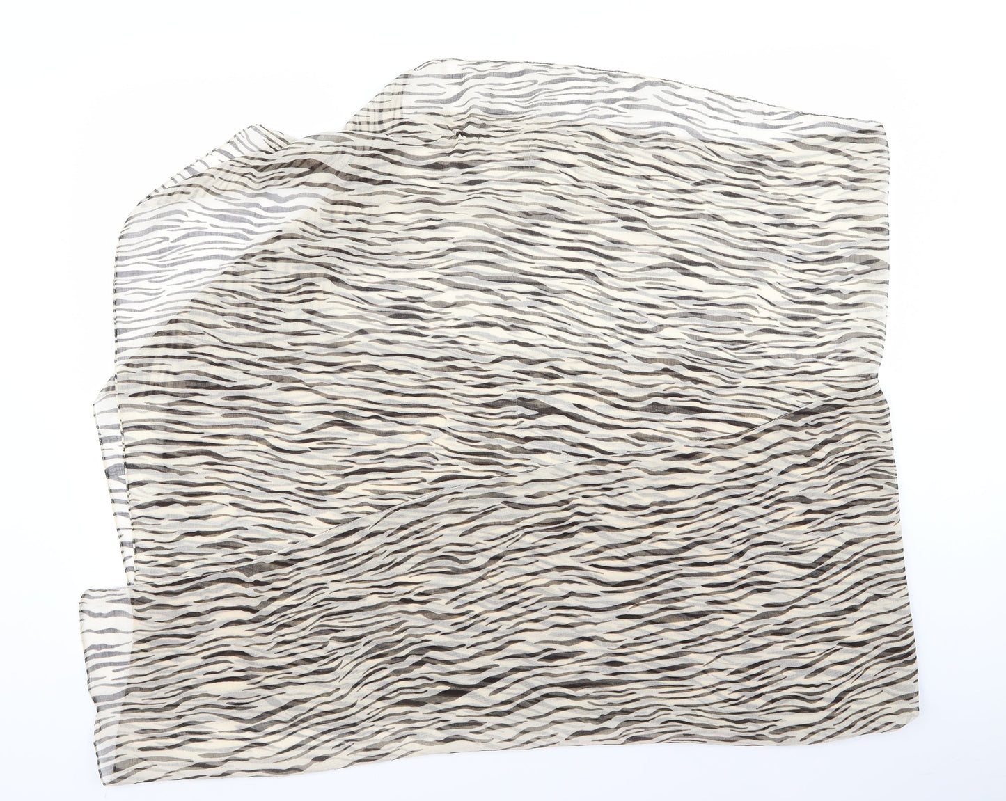 Preworn Womens Beige Animal Print Scarf