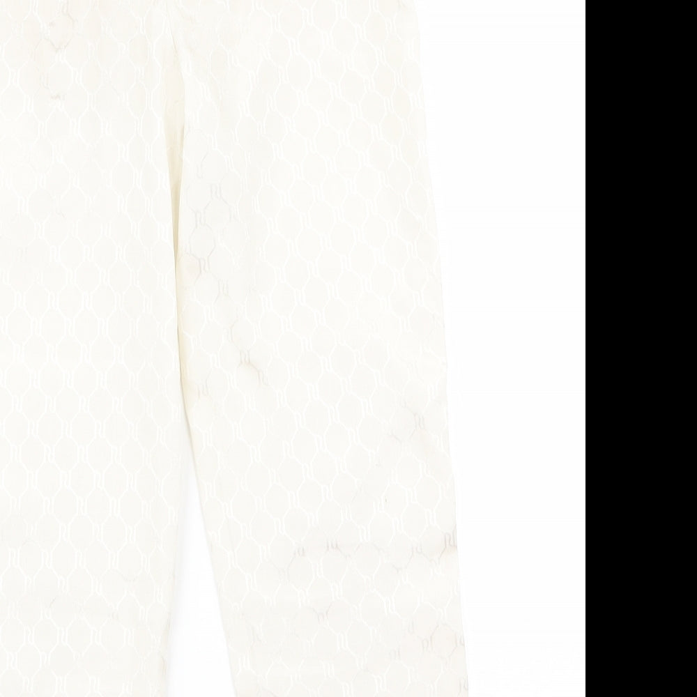 River Island Girls White Capri Trousers Size 5 Years