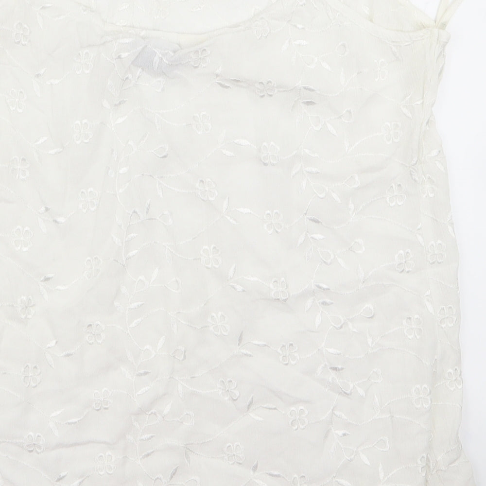 Dorothy Perkins Womens White Basic Blouse Size 14
