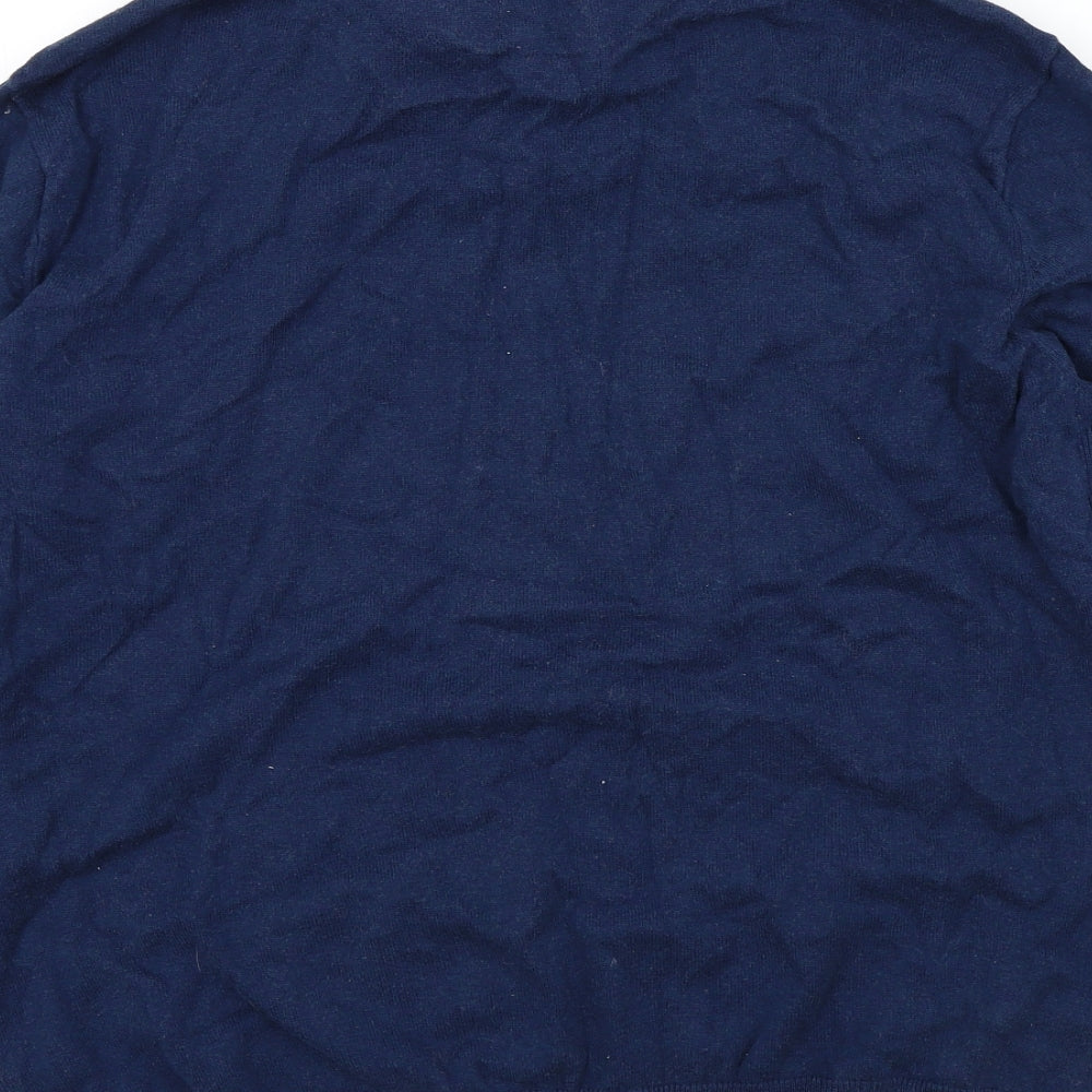 Cedarwood State Mens Blue Pullover Jumper Size L - shirt collar insert