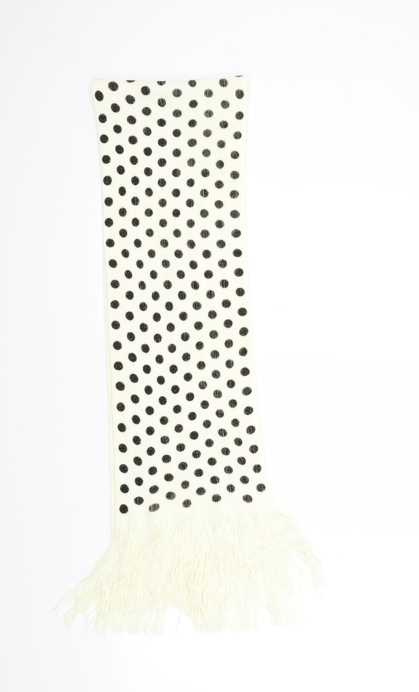 M&S Womens White Polka Dot Scarf