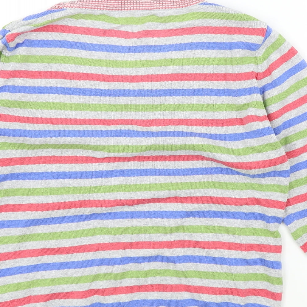 PERUNA Womens Multicoloured Striped Pullover Jumper Size 12