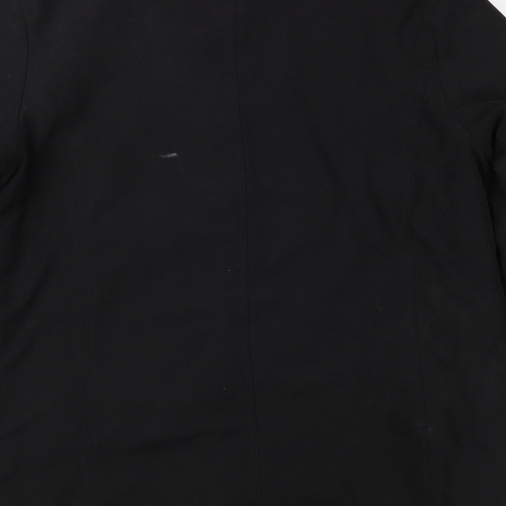 Marks and Spencer Womens Black Overcoat Coat Size 14