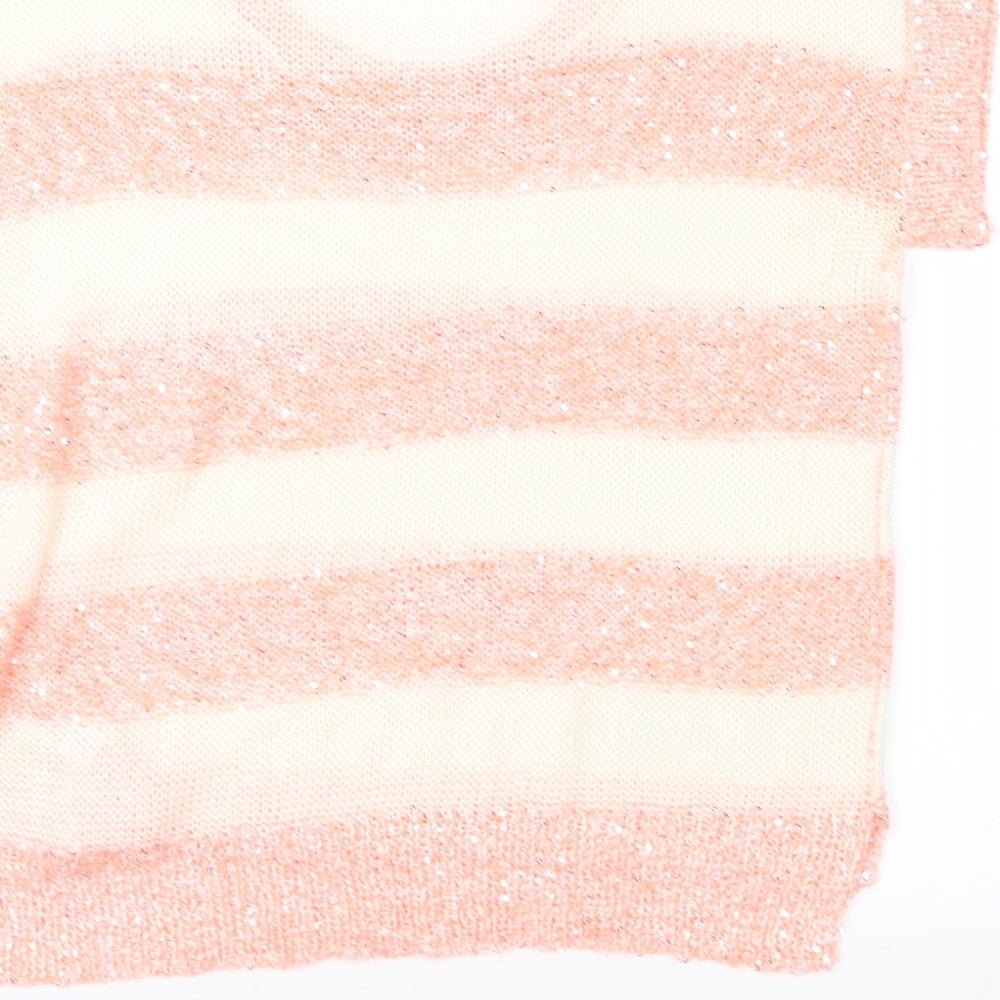 George Womens Orange Striped Pullover Jumper Size 14