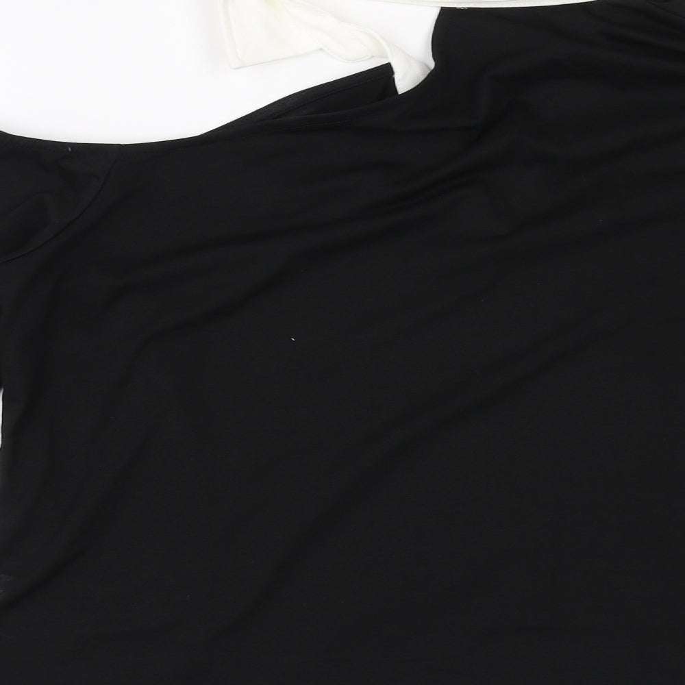 SheIn Womens Black Pullover Sweatshirt Size XL - one open shoulder