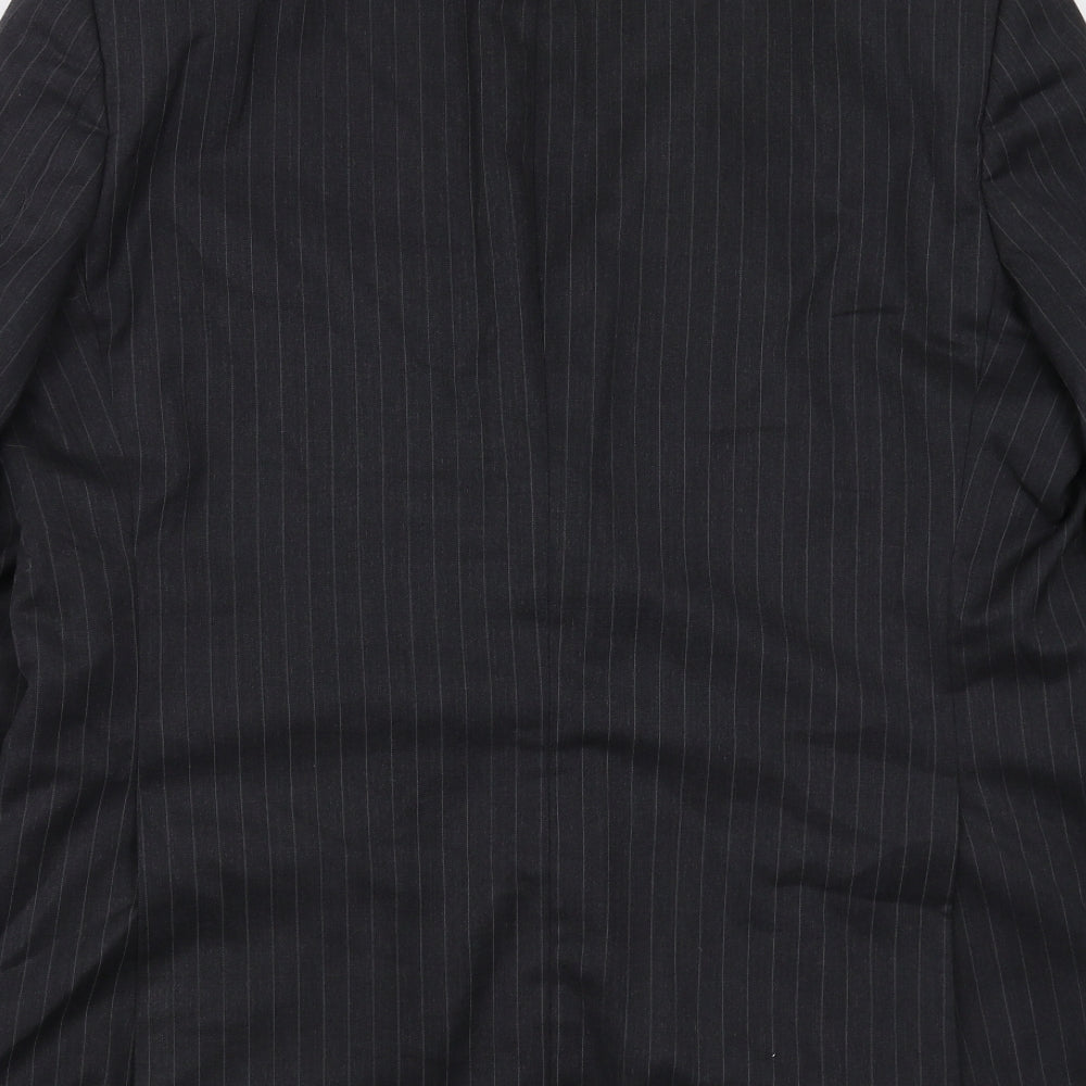 Greenwoods Mens Grey Striped Jacket Suit Jacket Size 42