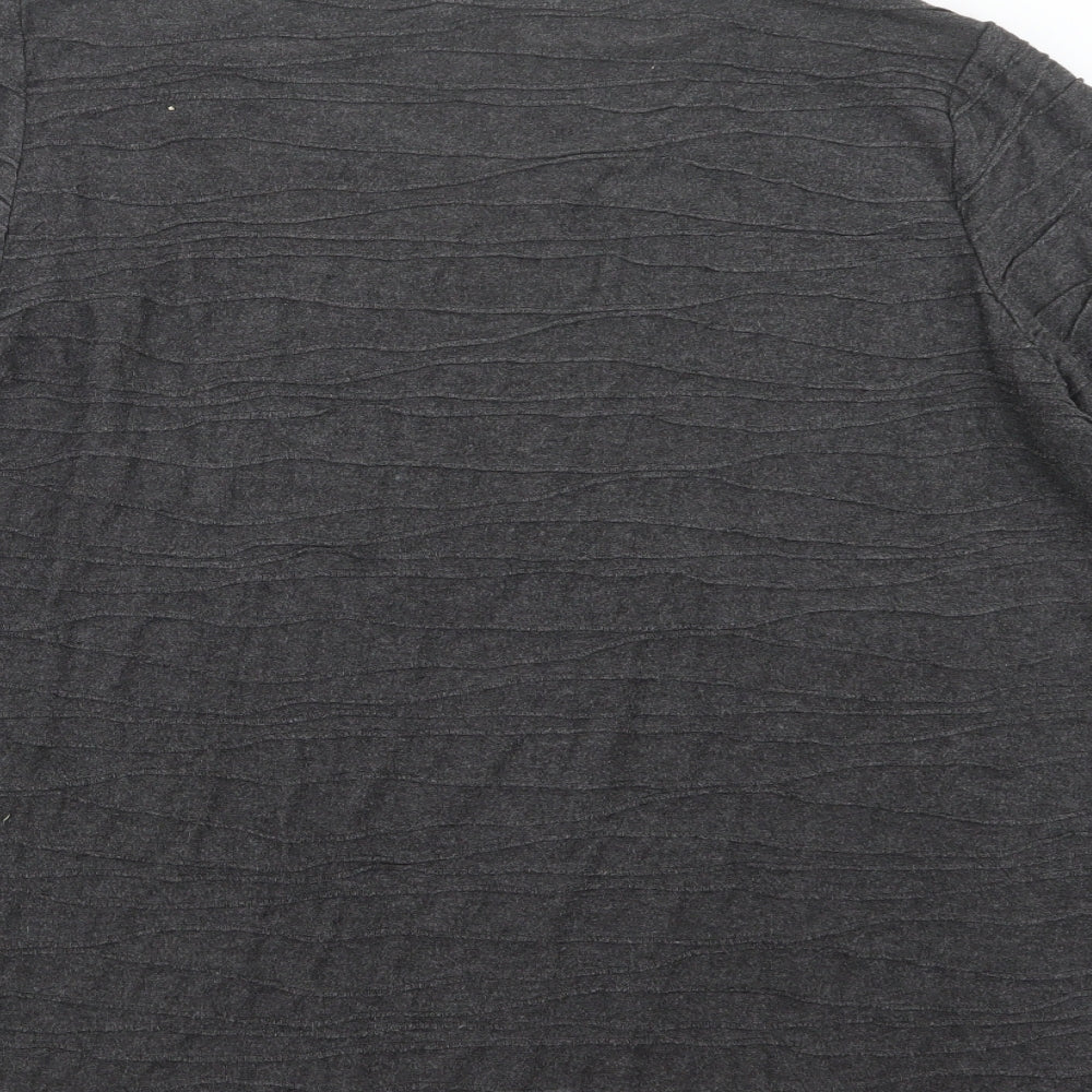 Canda Womens Grey Basic T-Shirt Size XL