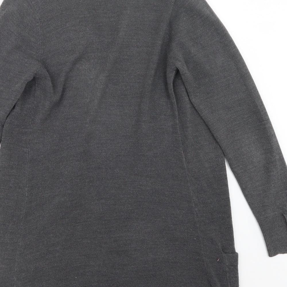 Marks and Spencer Womens Grey Knit Cardigan Jumper Size 8