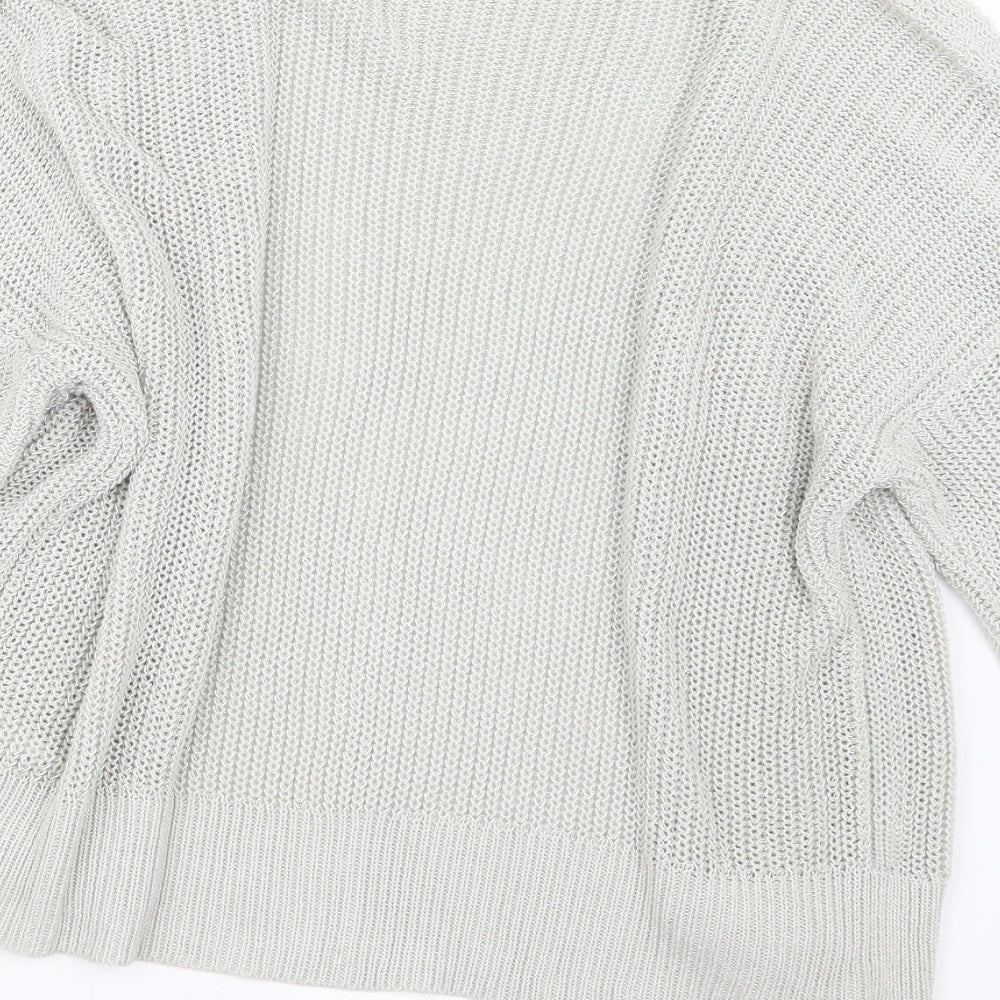 F&F Womens Grey Knit Cardigan Jumper Size 14