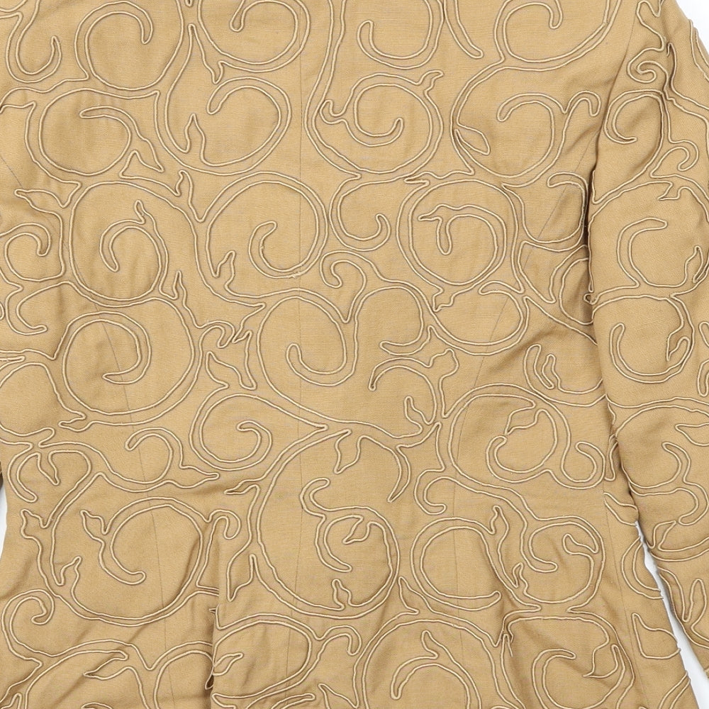 Medici Womens Beige Jacket Blazer Size 10