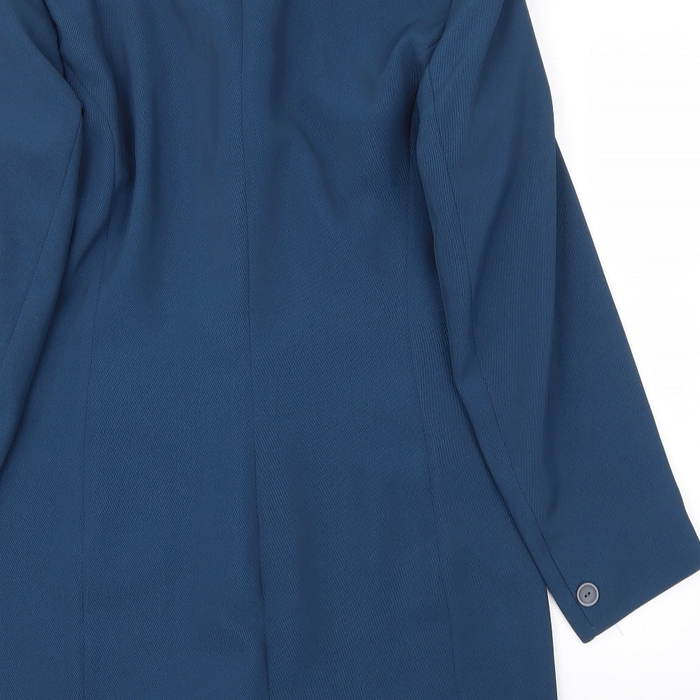 AMARANTO Womens Blue Jacket Blazer Size 14