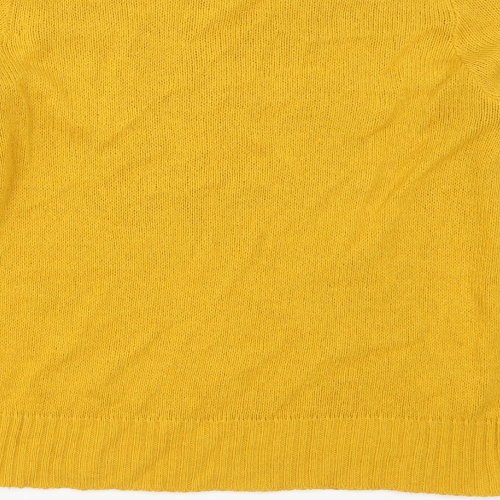 H&M Womens Yellow Pullover Jumper Size S
