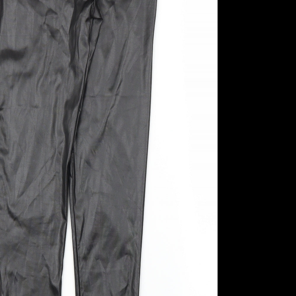 Boohoo Womens Black Carrot Trousers Size 6 L25 in
