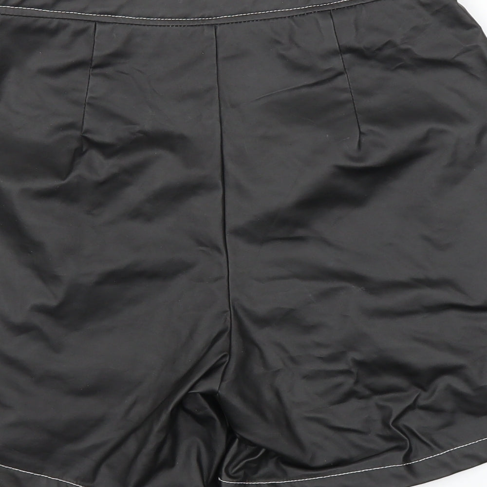 PRETTYLITTLETHING Womens Black Sailor Shorts Size 8