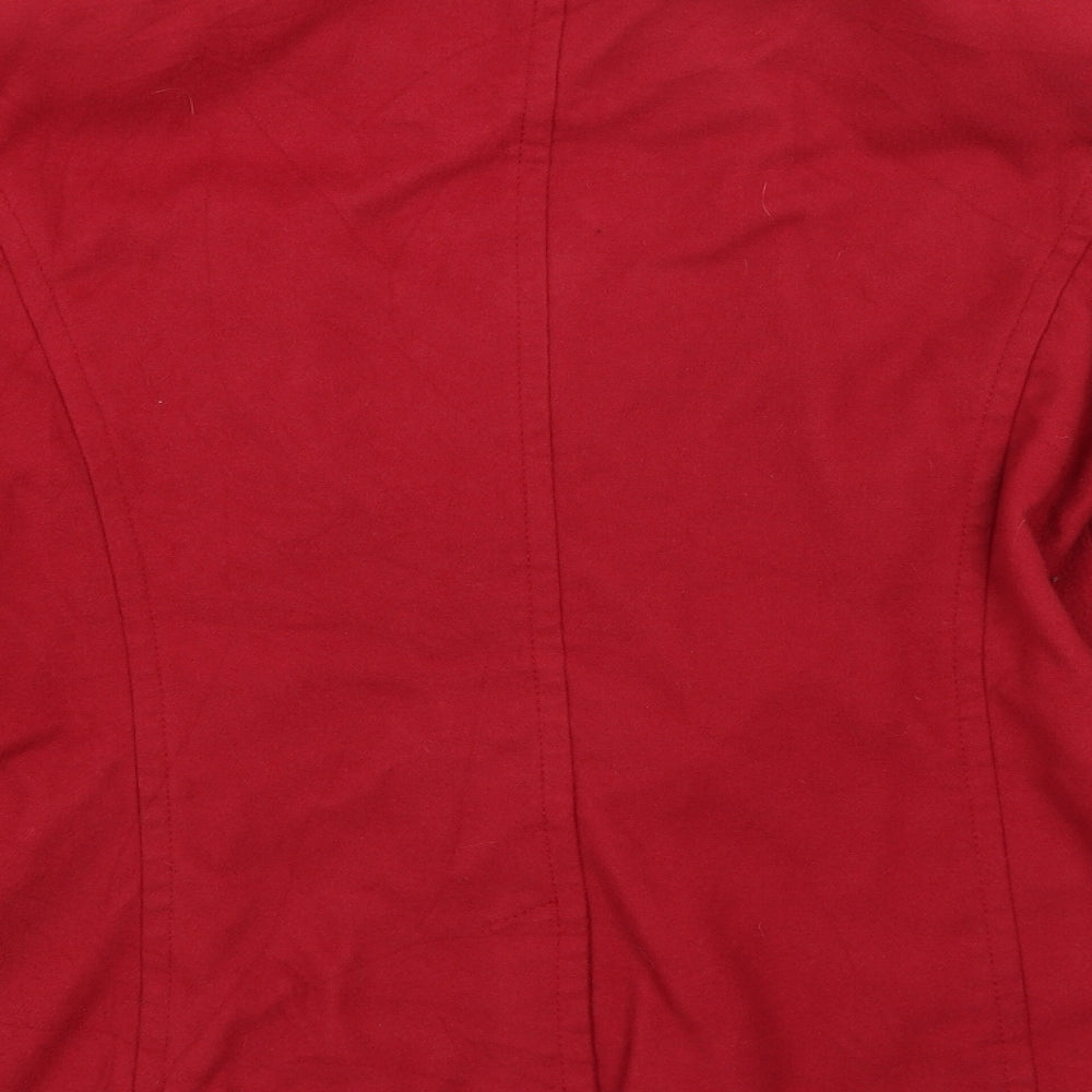 Marks & Spencer Womens Red Overcoat Coat Size 14