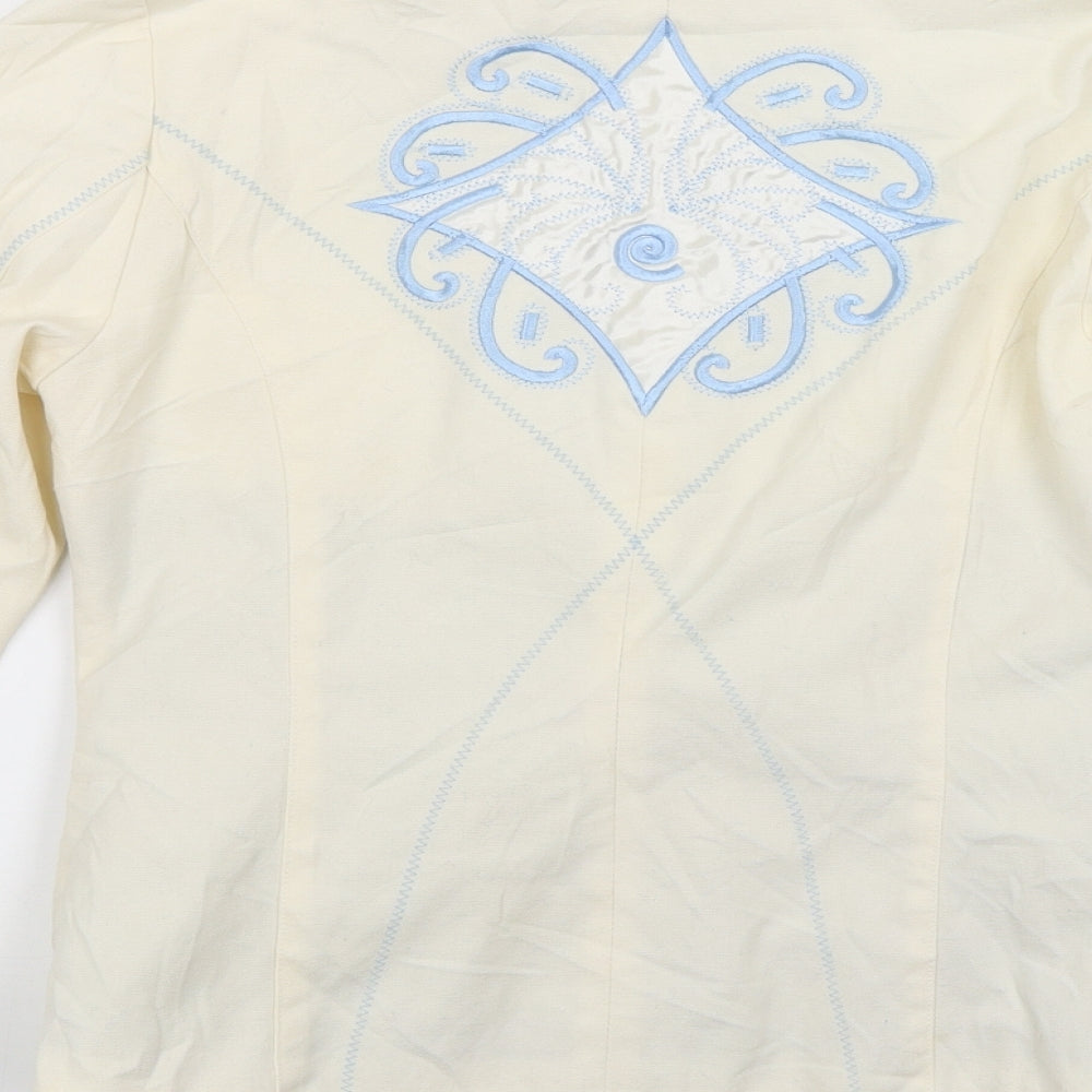 Be Young Womens Ivory Jacket Blazer Size S
