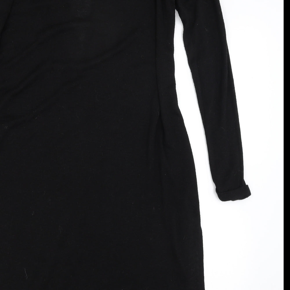 New Look Womens Black Wrap Jumper Size 10