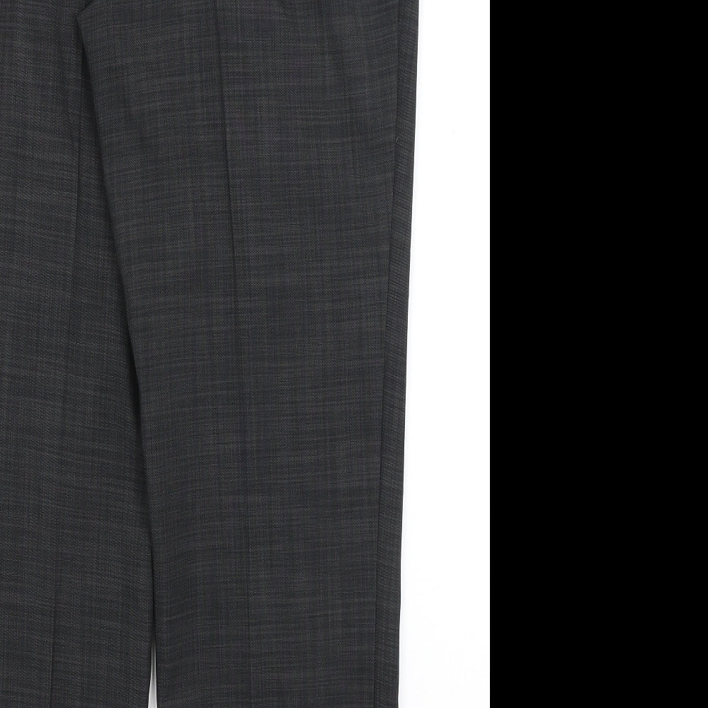Marks & Spencer Womens Grey Dress Pants Trousers Size 14 L25.5 in