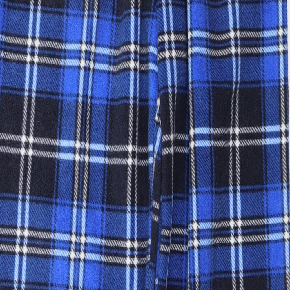 F&F Mens Blue Check Trousers Size S L28 in
