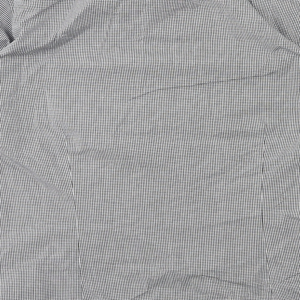 Premier Mens Black Check Button-Up Size S