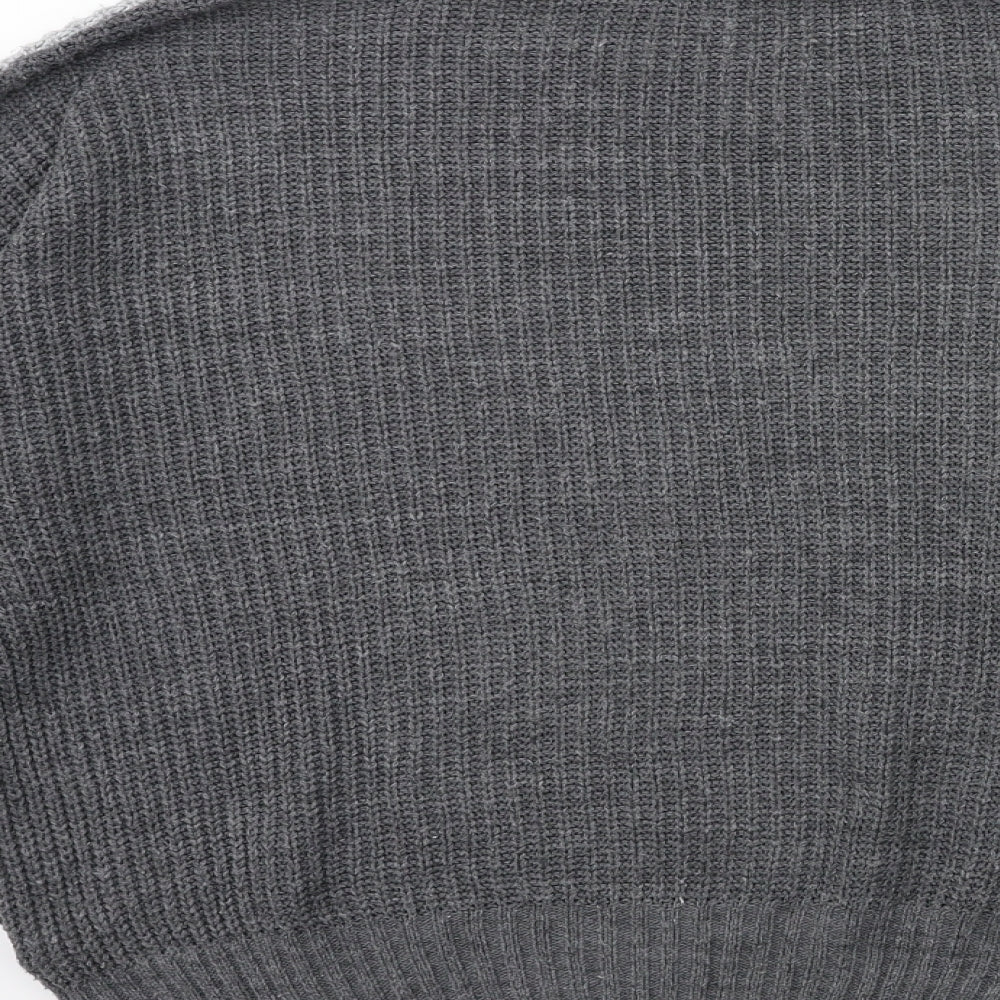 New Look Girls Grey Knit Pullover Jumper Size 14 Years