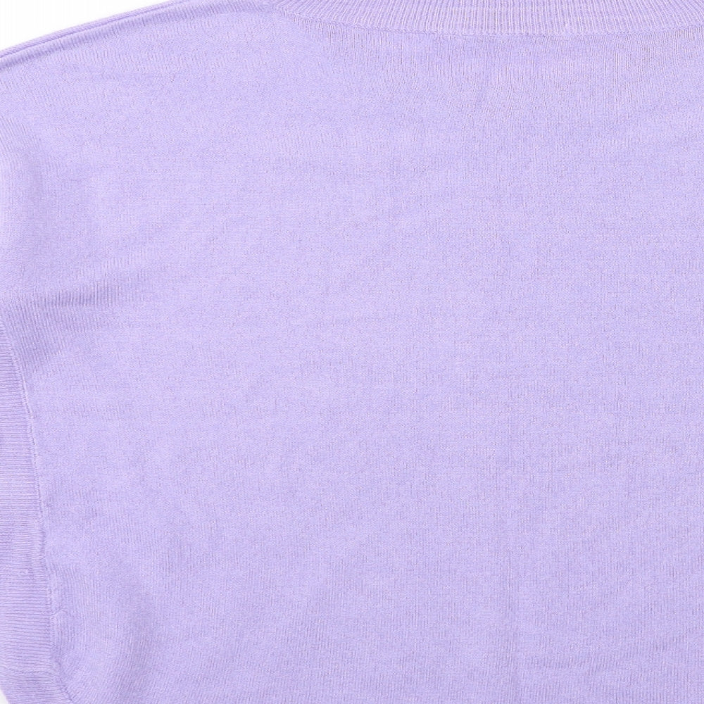 TU Womens Purple Knit Pullover Jumper Size 8