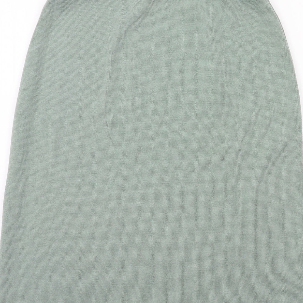 Classics Womens Grey Knit A-Line Skirt Size 12